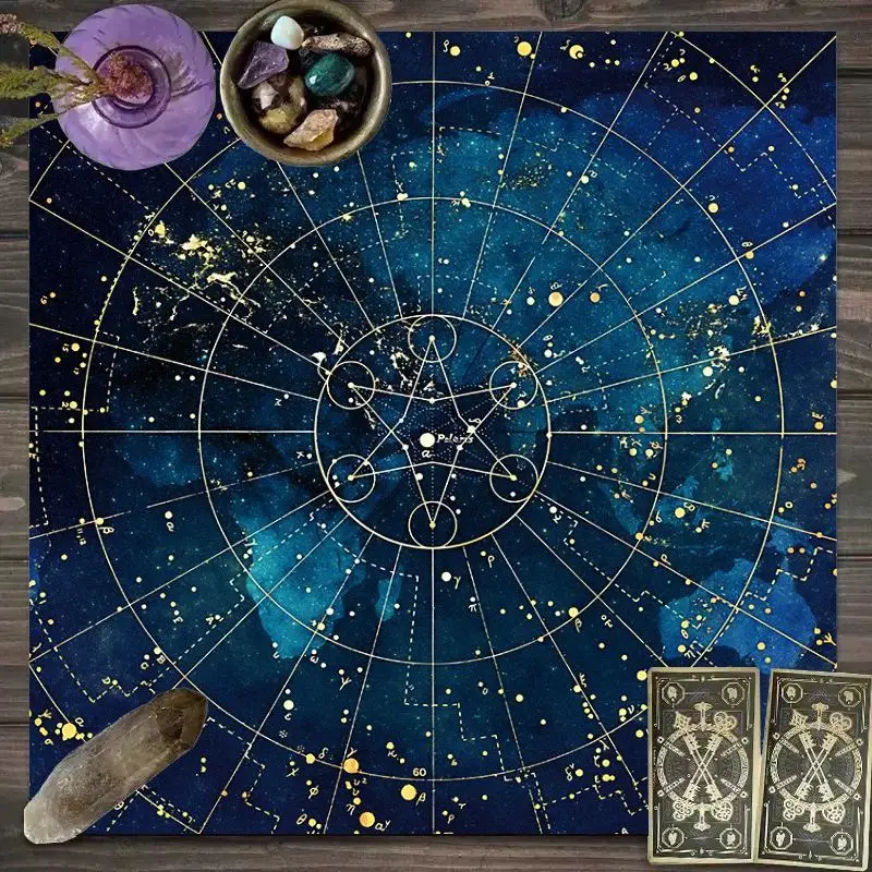 VIKAMA Pink Love Bow Butterfly Tarot Tablecloth Mystery Divination Altar Cloth Ceremony Table Mat Background Cloth
