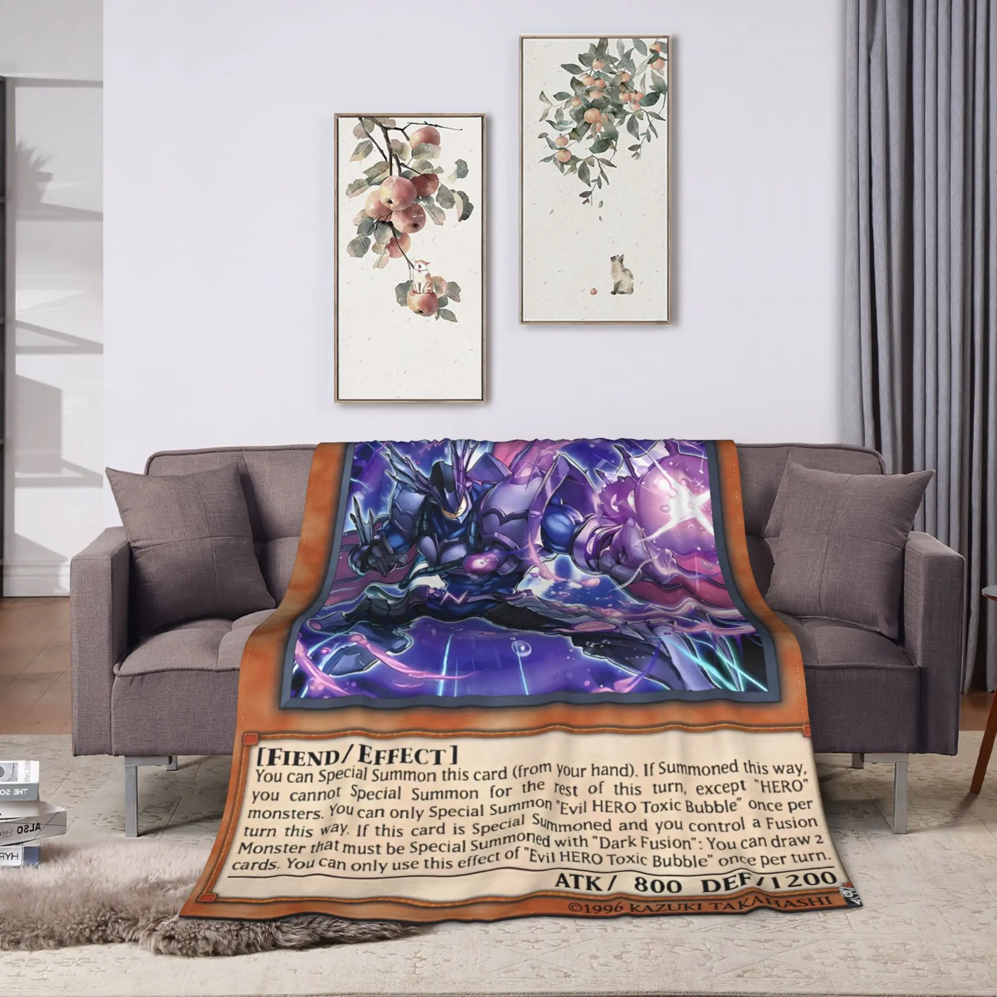 Anime Yu Gi Oh Card Blanket  Travel Flannel Throw Blanket For Living Room Warm Soft Custom Quality Bedspread Gift Idea