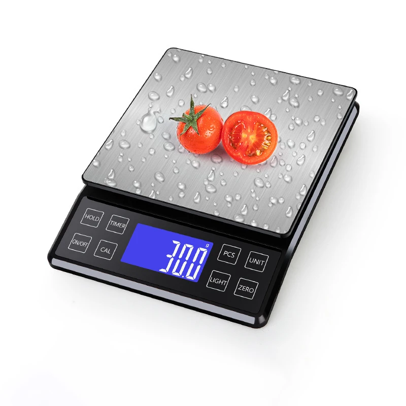 Digital Kitchen Scale LED Display 3kg/5kg/10kg Stainless Steel Panel Electronic Scales Home Jewelry Food Weighing Baking Tools