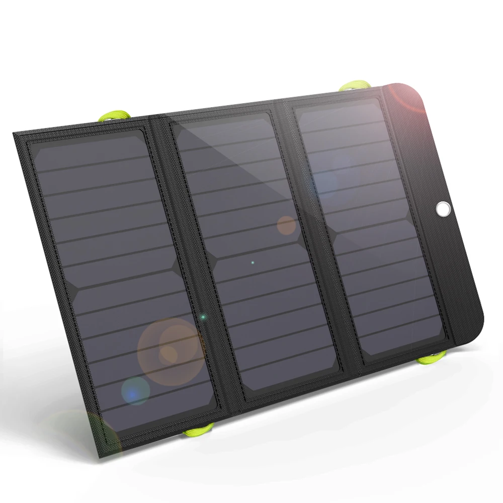 ALLPOWERS Zonnepaneel 5V 21W Ingebouwde 10000mAh batterij Draagbare zonnelader Waterdichte zonnebatterij voor mobiele telefoon buiten