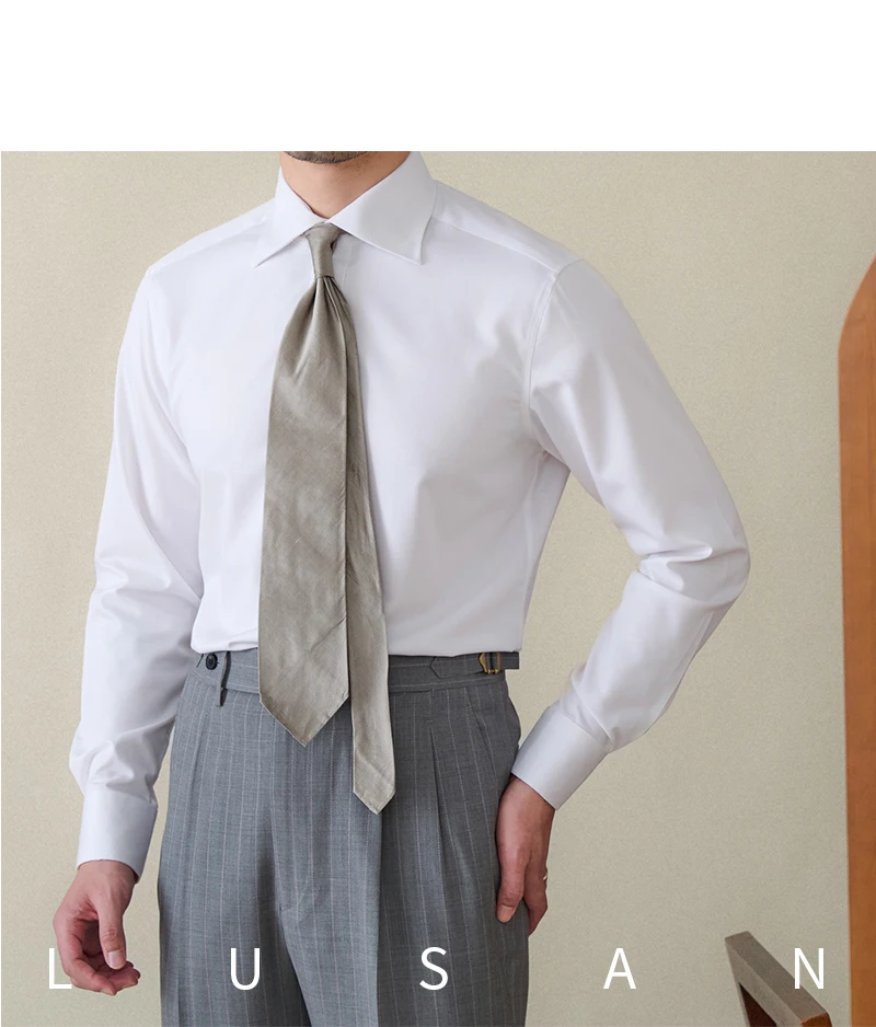 Herr. Deer San Gentry Langärmliges, bügelfreies Hemd mit italienischem Windsor-Kragen. Hautfreundliches, dreifaches, schmal geschnittenes Business-Hemd – Detail 28