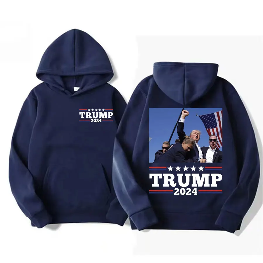 Trump Assassination Never Surrender Hoodie Shooting Fight America Great Sweatshirts Men Women's Fashion Casual Pullovers Hoodies