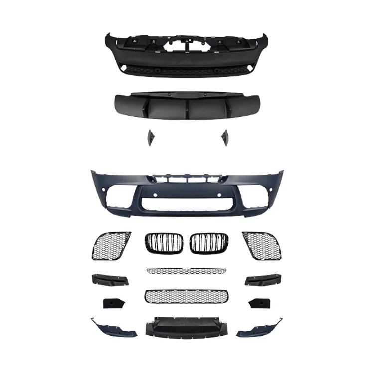 Auto Parts Body Kit for  X6 E71 2008-2013 to M Performance Front Bumper Assembly Rear Bumper Grille Non Cut 100% Fitment