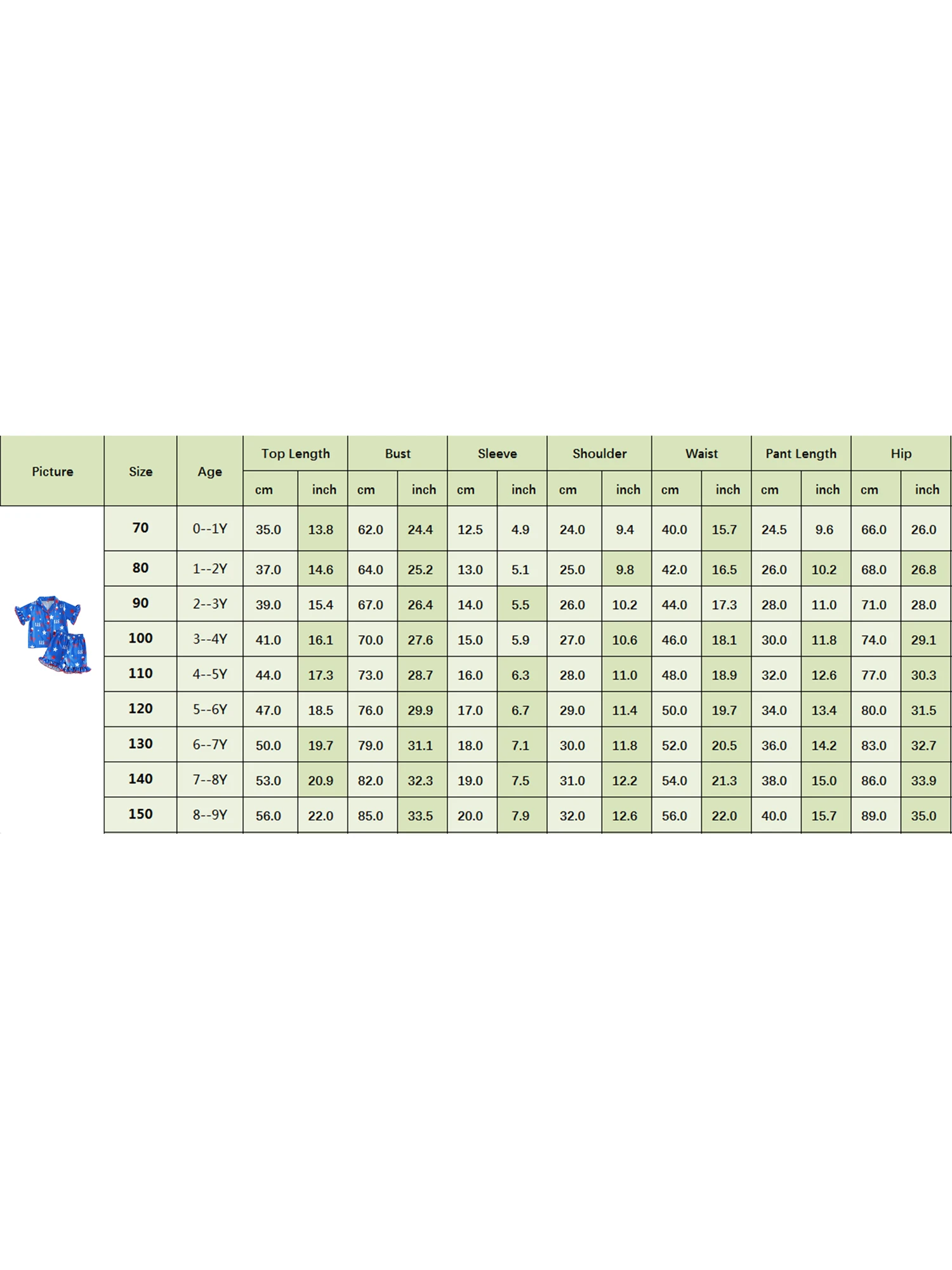 

Пижамный комплект для девочек на 4 июля с короткими рукавами, V-образным вырезом, застежкой на пуговицы, топом с принтом в виде звезд и шортами с эластичной резинкой на талии.
