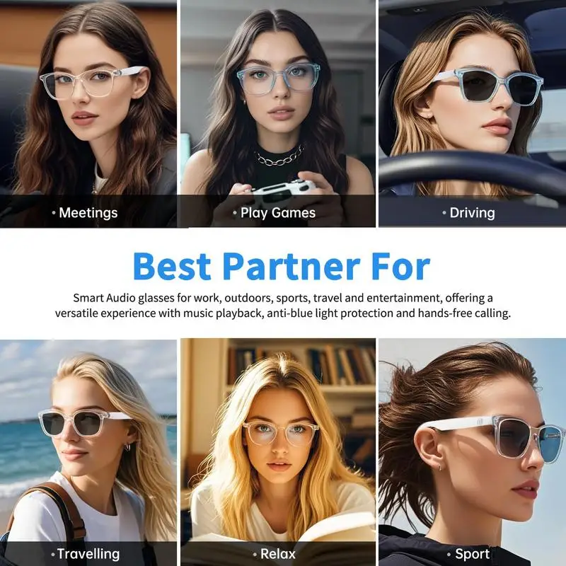 AI Translation Smart Glasses For Cycling Driving Listening To Music Calls And Photochromic Lenses For Indoor And Outdoor Use Hot image 5