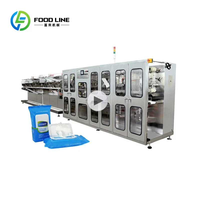 Customized Fully Automatic Single Sachet Wet Wipes Making Machine Industrial Production Equipment For Hygiene