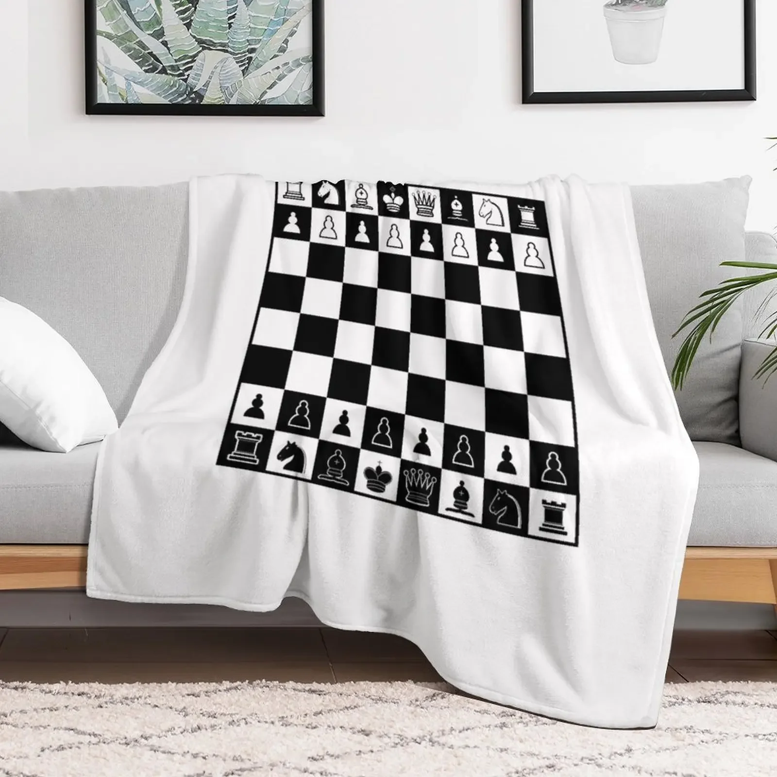 Chess Board Throw Blanket Warm Comfortable Blanket Gift for Parents Friends
