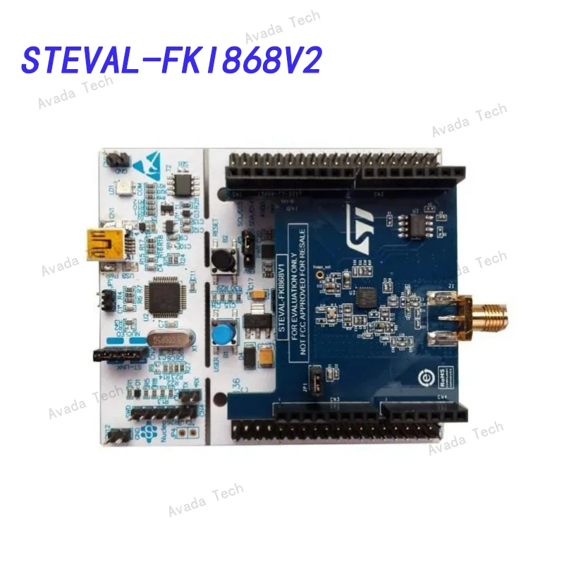 

Avada Tech STEVAL-FKI868V2 Sub-GHz Development Tools Sub-1GHz (860-940 MHz) transceiver development kit based on S2-LP