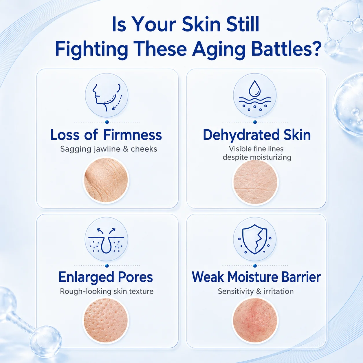 50g Blue Peptide Bakuchiol Plump Bounce Cream Firming Anti Aging Face Cream for Glass Skin Barrier Repair