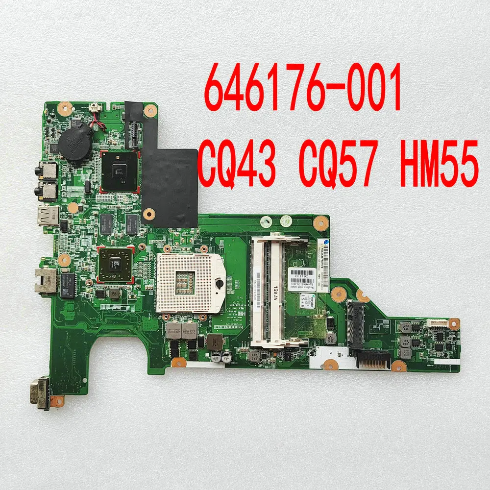 

646176-001 FOR HP CQ57 NOTEBOOK CQ43 Motherboard HM55 HD6370 512 DDR3 Mainboard full tested