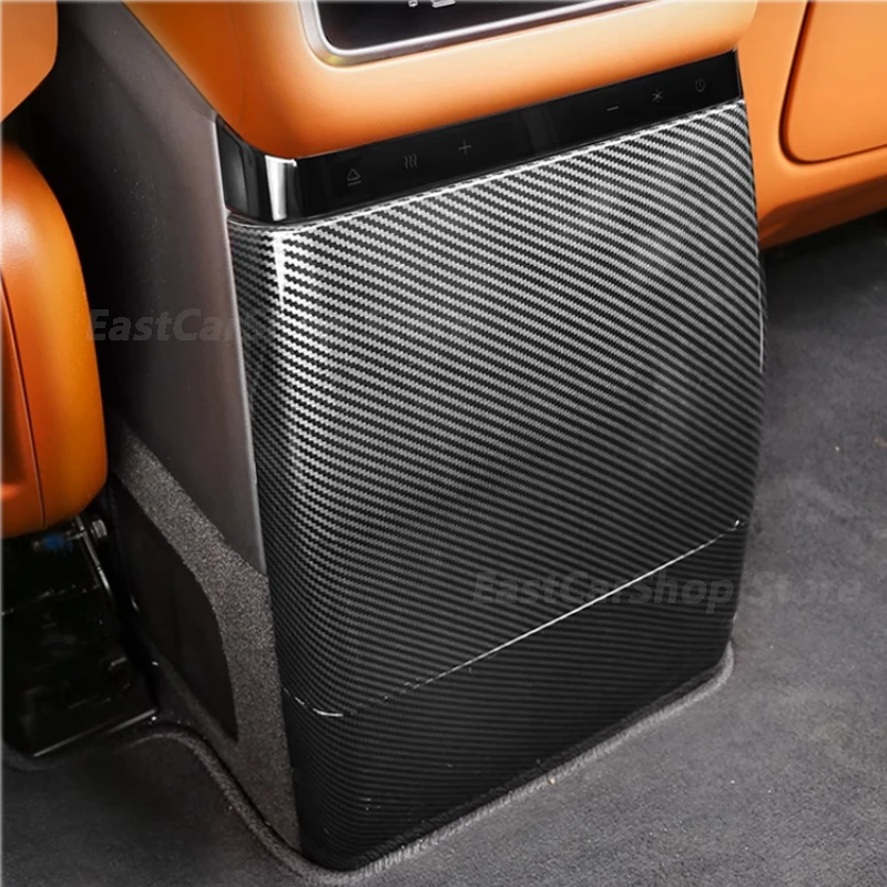 For LEADING IDEAL LiXiang L9 2023 Car Rear Armrest Box Anti Kick Panel Cover Protector Trim Sticker Air Outlet Frame Accessories