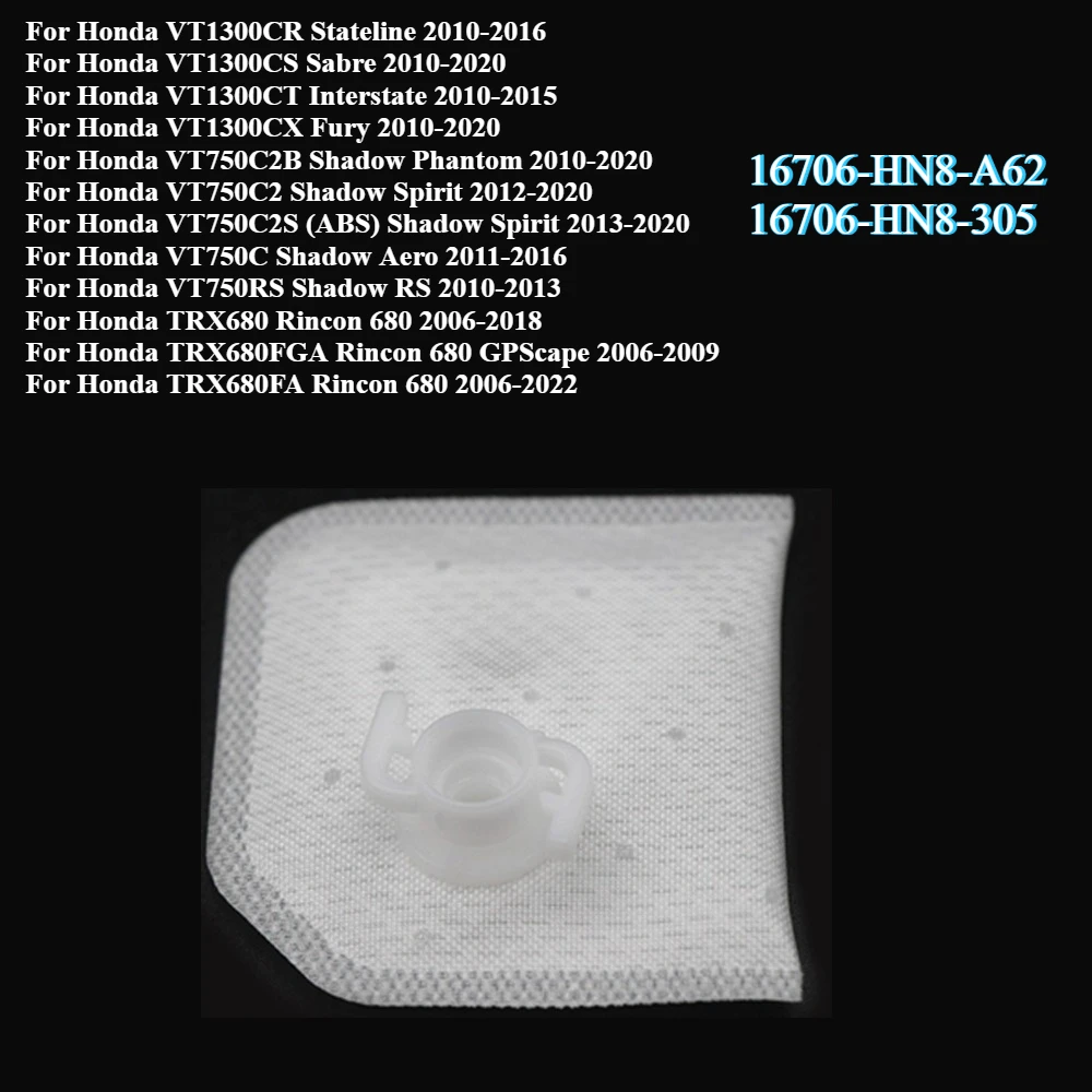 Fuel Pump Filter For Honda TRX680 TRX680FGA TRX680FA Rincon 680 VT1300CS Sabre VT1300CR Stateline VT750C VT750RS VT750C2 Shadow