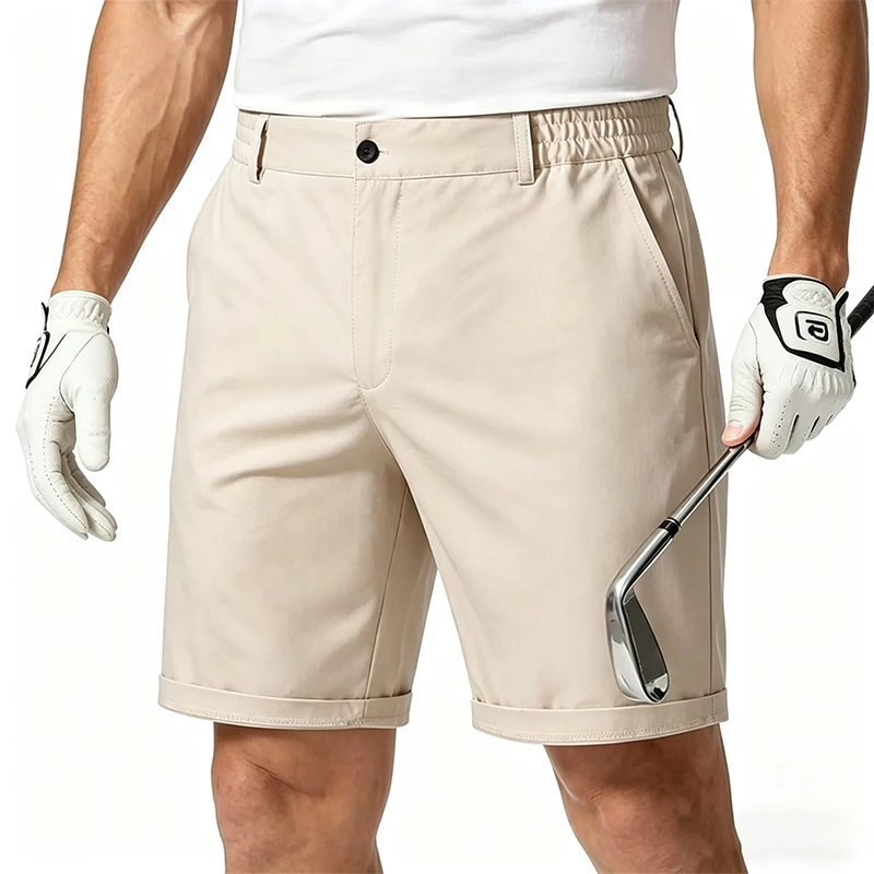 Herren-Shorts aus 100 % Baumwolle, Sommer-Business-Shorts, lässige, modische, hochwertige Herren-Shorts, Shorts für den Büroalltag, Herren-Shorts. – Detail 3