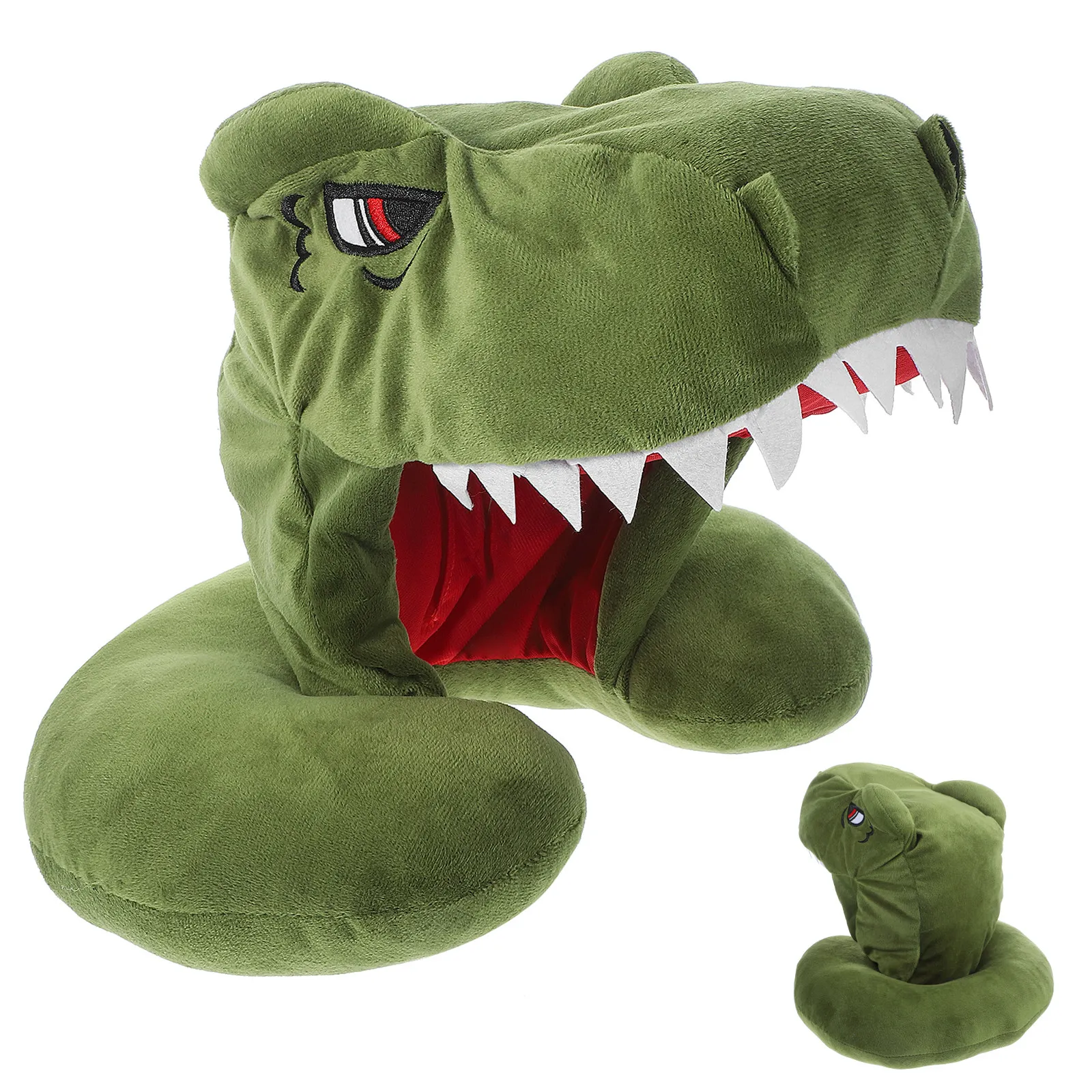 

Dinosaur Hooded Neck Pillow Large Size Soft Support for Travel Sleep Car Airplane Train Home Use Comfortable Cervical Cushion