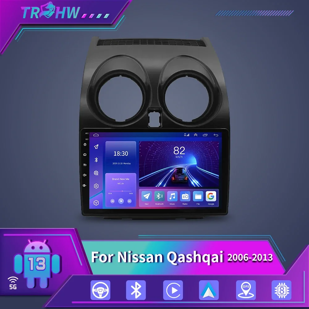 

For Nissan Qashqai J10 2006-2013 Multimedia 4G Car GPS 2din Android 13 Car Radio Video Player Carplay Auto GPS Stereo