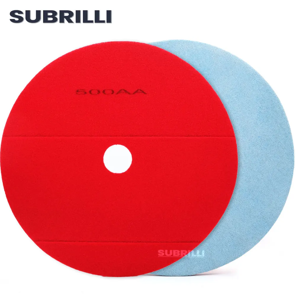 

SUBRILLI 17" 450mm Diameter Sponge Diamond Polishing Pad For Marble Granite Artificial Stone Floor Cleaning Sanding Buffing Tool