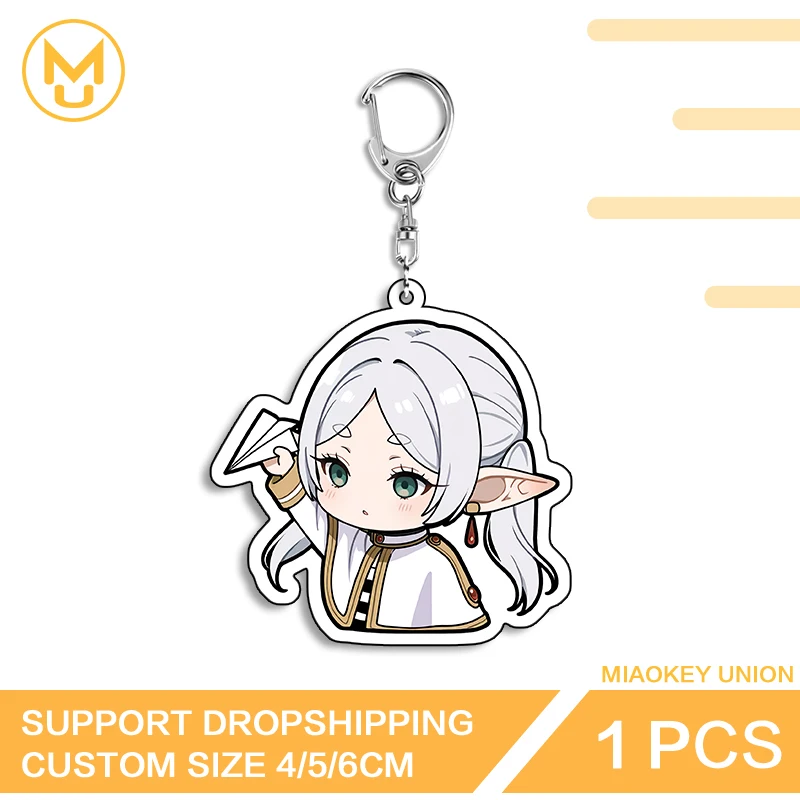 Fashion Frieren Enchanting eye catching Double Sided Acrylic Keyring decorative unique versatile Waterproof Bag Charm Accessory