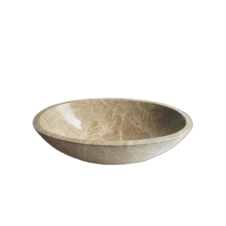 Stone Wash Basin Round Sink Marble Stone Modern Bathroom Natural Graphic Design Customized for Indoor Oval 2 Years Single Hole