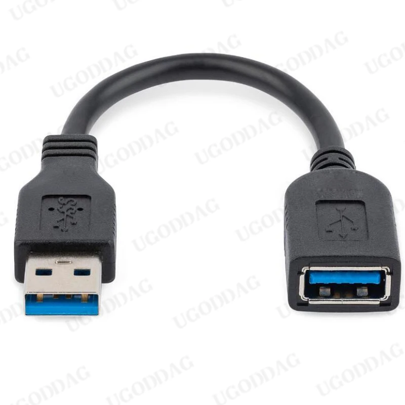 Przedłużacz USB 3.0 Krótki superszybki przewód USB 3.0 Przedłużacz USB 3.0 A męski do żeńskiego 0,3M do 5Gbps dla Macs Windows