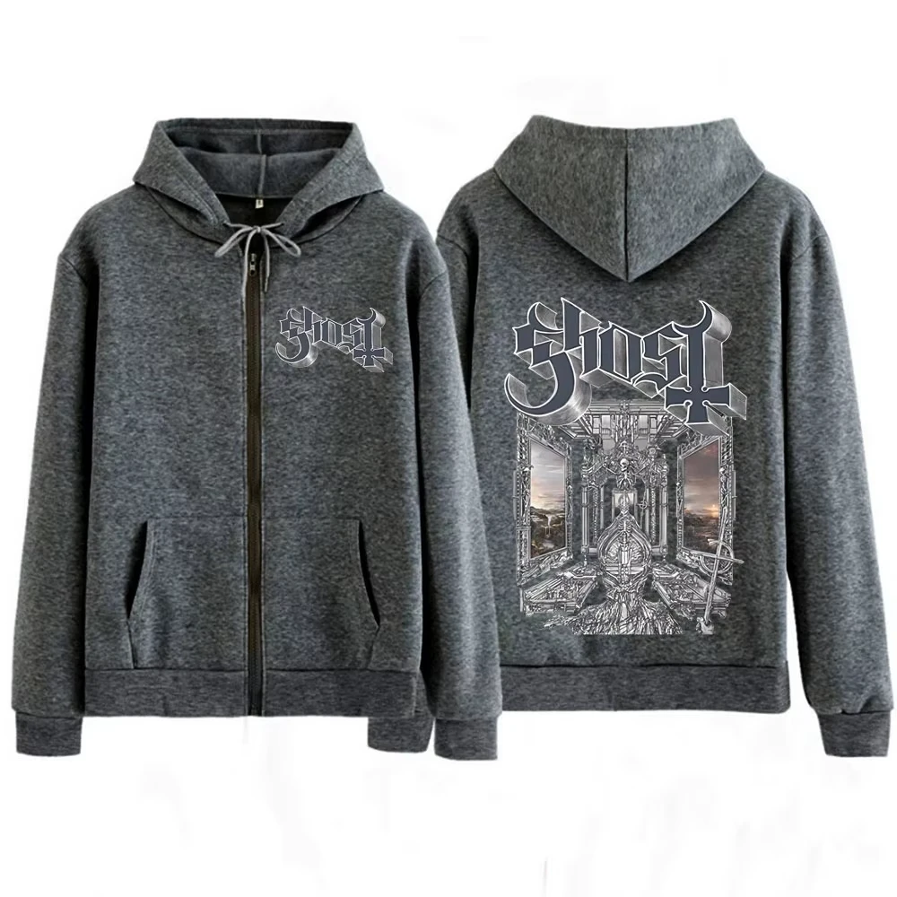 روك شبح الهيكل العظمي ألبوم العالم 2025 الجرافيك زمم هوديي الرجال النساء Harajuku بأكمام طويلة الهيب هوب جاكيت زيبرا الشارع الشهير