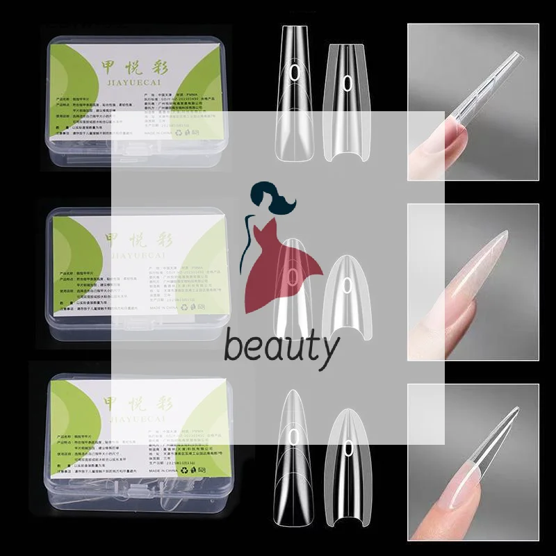 

180 шт./3 коробки, двойные формы для наращивания ногтей, 15 размеров, для быстрого наращивания, Т-образные, эллиптические, верхние и нижние формы для маникюра