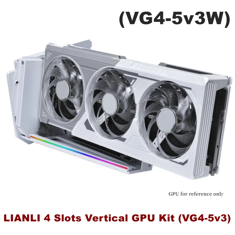 منتج جديد LIANLI 4 فتحات مجموعة وحدة معالجة الرسومات العمودية (VG4-5v3) قوس عمودي لبطاقة الرسومات، بما في ذلك كابل بطاقة الرسومات PCIE5.0. #5