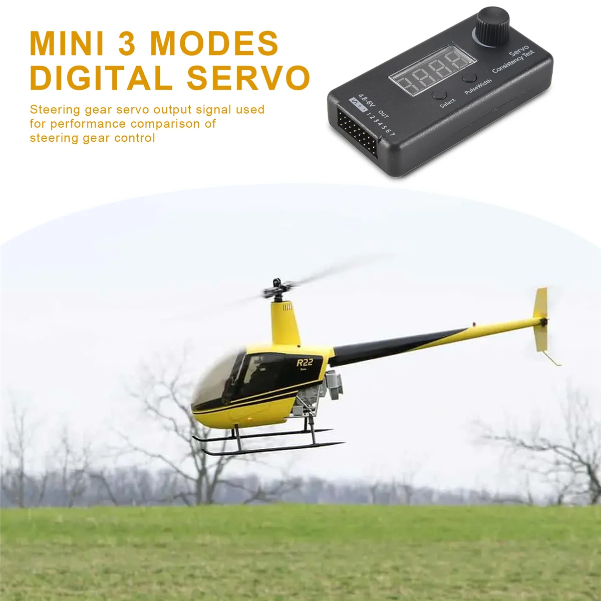 Mini 3 Modes Digital Servo/ESC Consistency Tester Steering Gear Measurement for RC Helicopter Airplane Car Tool