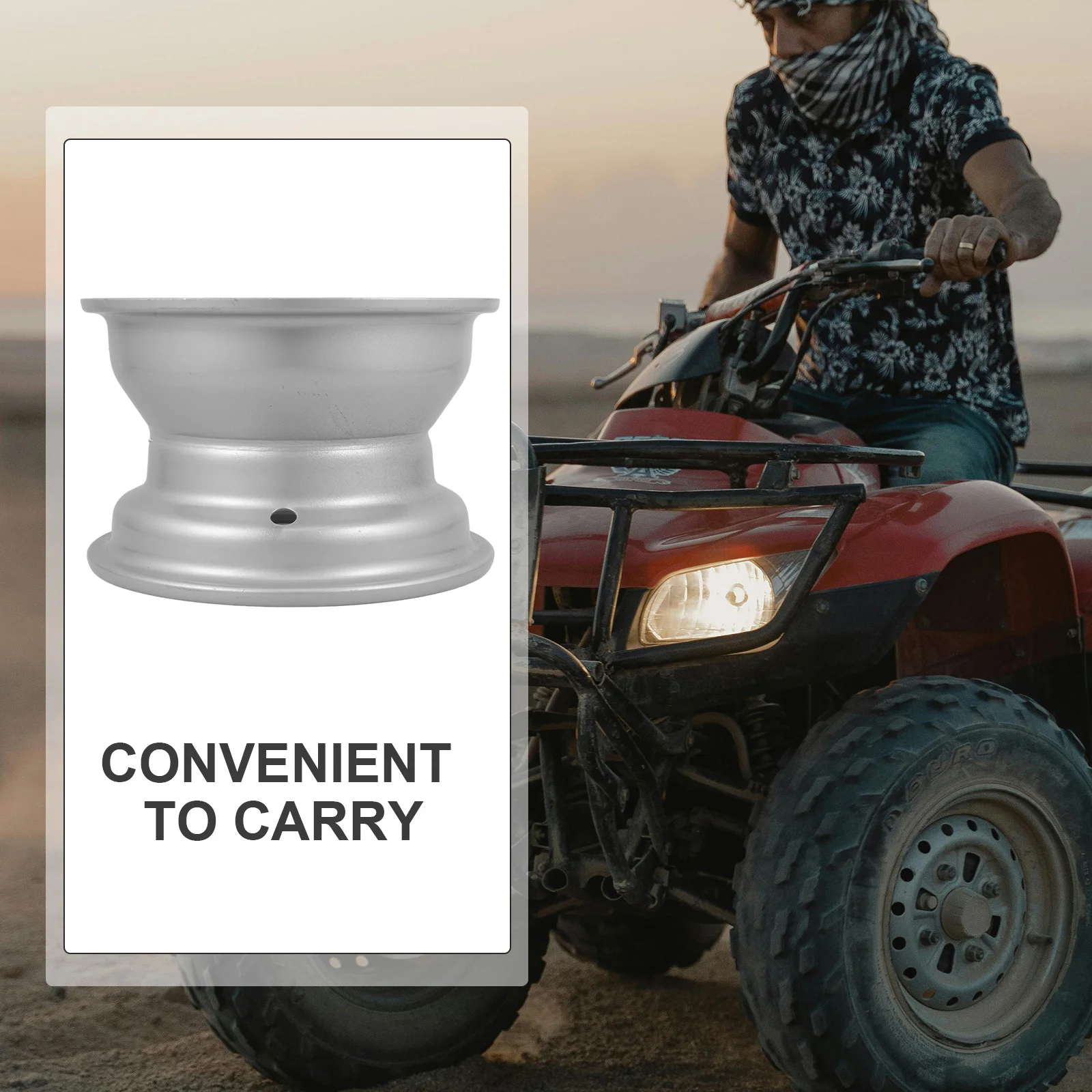 حافة محور عجلات Atv 3 فتحات استبدال حديد متوافق مع 50-125cc لتحسين استقرار التعامل مع أجزاء Atv حافة العجلة