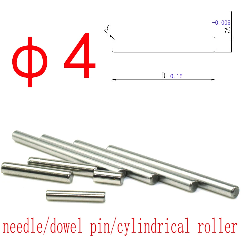 M4 Micro Locating Shaft, Needle Roller, Support Pin, Pivot Pin Hardware for Hobby Model & Fishing Reel Transmission Assembly