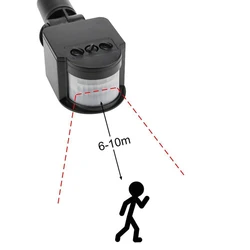 LED Motion Sensor 220V 110V Automatic Adjustable ABS Infrared PIR Movement Motion Detector 180° Rotation Mount Timer