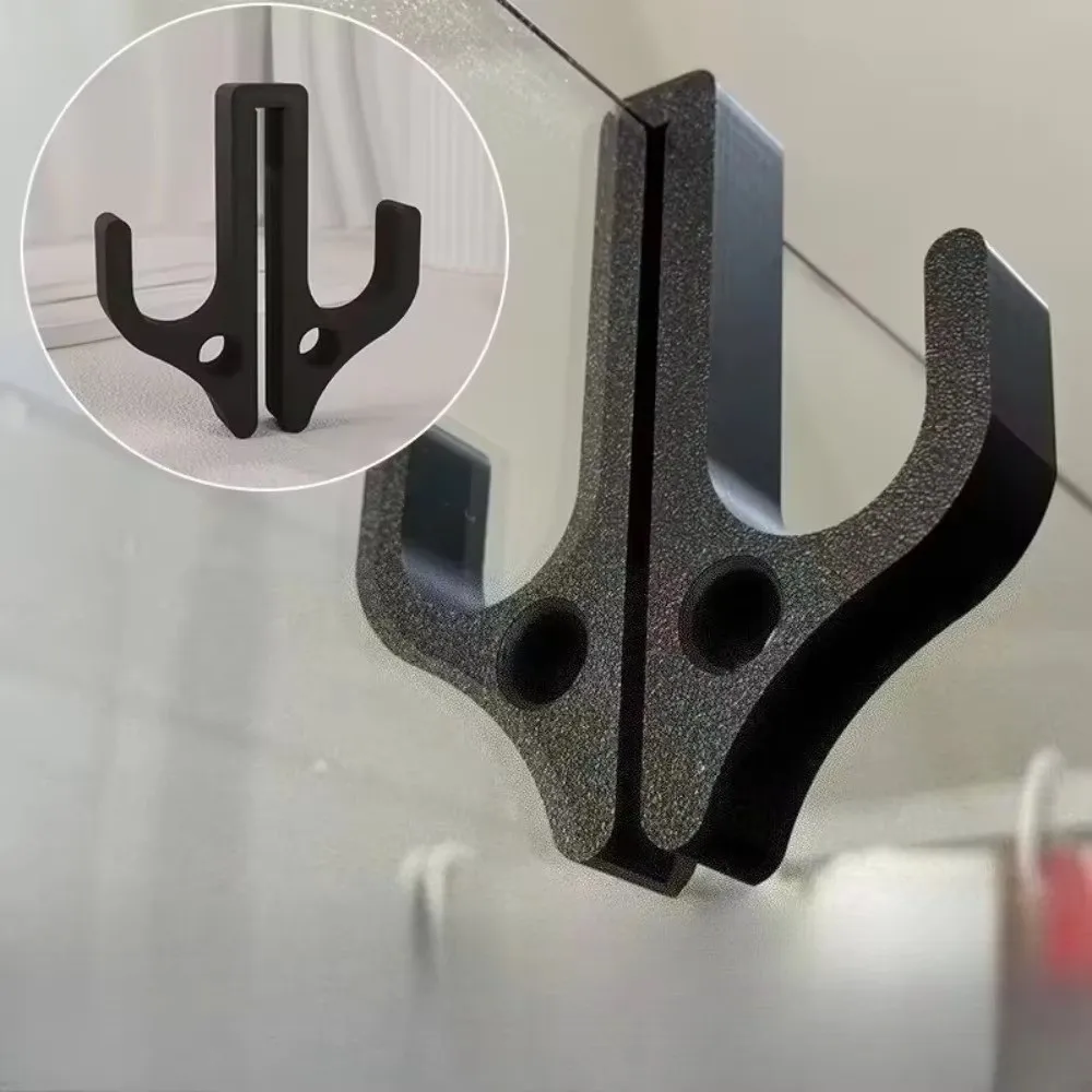 Portable Shower Hook Glass Door Compatible Clamp Design Clamp Hook Multi-functional Waterproof for 8mm Glass Door