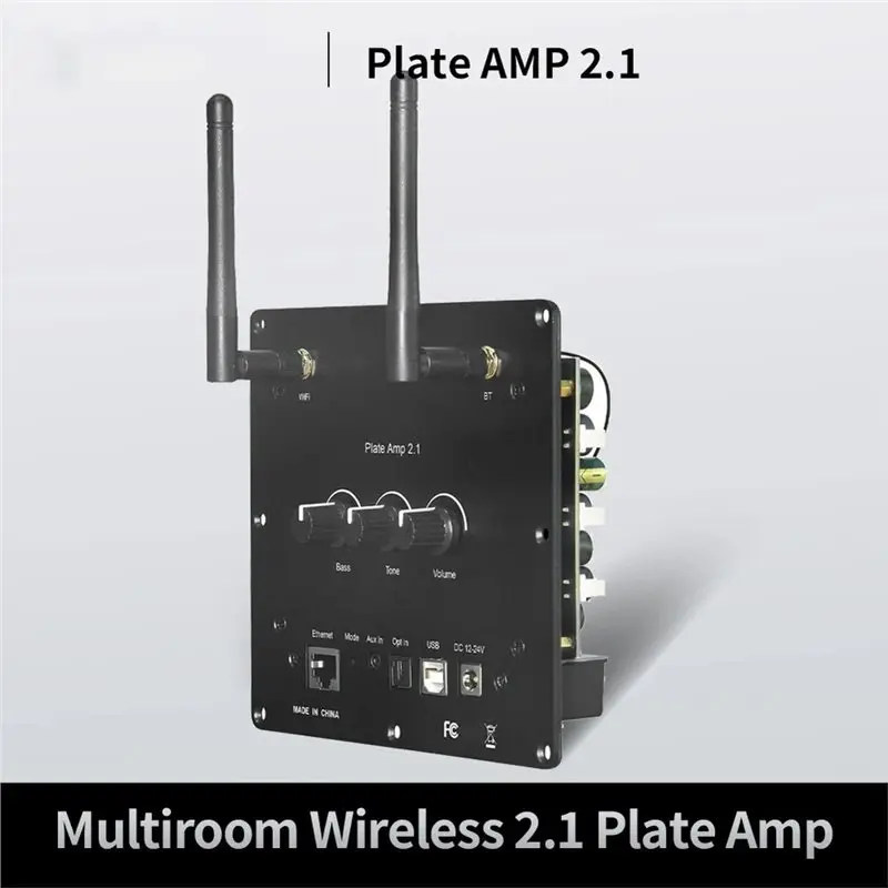 Wireless 2.1 Multiroom Soundbar Home Theater System Wifi Bluetooth Plate Amplifier 2.1 Channels For TV, Music Streaming