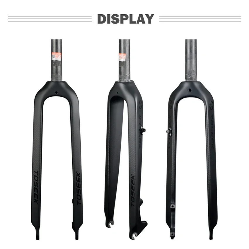 Original Production Toseek Straight Disc Brake 9*100mm Qr Xc Rigid Fork Mtb Carbon Bike Front Fork for Mountain Bike Parts