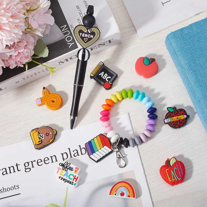 

20pcs New Silicone Beads Mini Focus Beads For Pens Food Grade Silicone Teether Beads DIY Jewelry Pacifier Chain Accessories