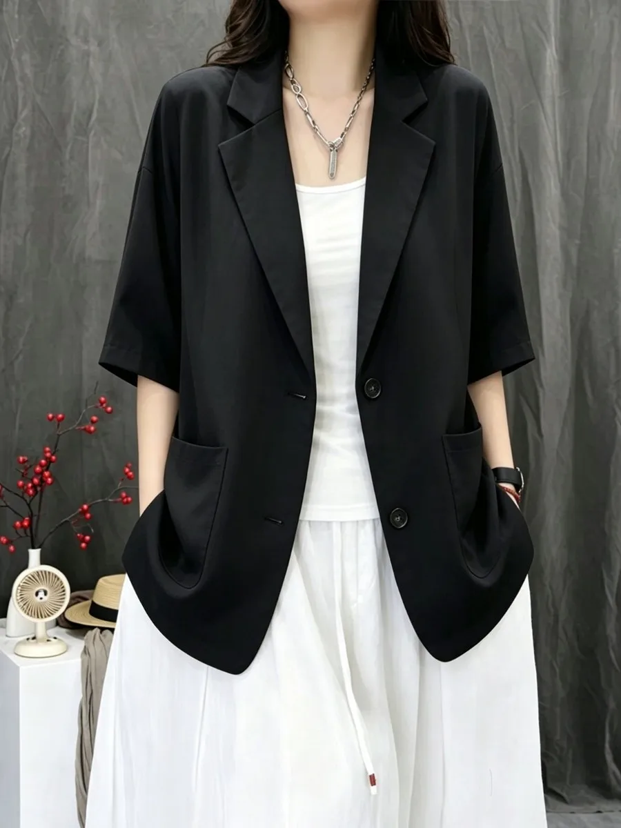 

Fashionable Thin Suit Jacket for Women Casual Versatile Four Colors Summer 2026 Polyester Fiber Ladies Premium Quality