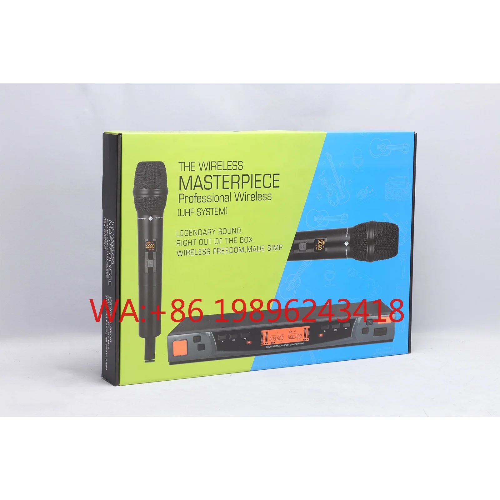 

KMC10 Cheap UHF Dual Channel Handheld Long Distance Wireless Microphone for Stage