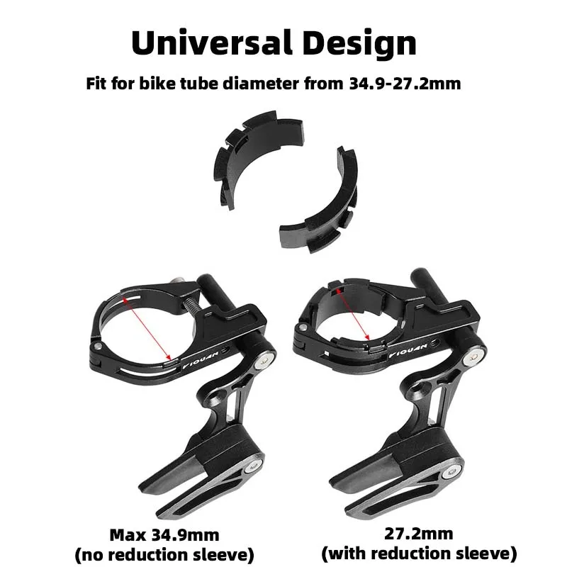 قابل للتعديل دراجة هوائية جبلية سلسلة دليل دائم سبائك الألومنيوم سرعة واحدة أسفل هيل سلسلة MTB واقية غطاء قطرة ل 27.2-34.9
