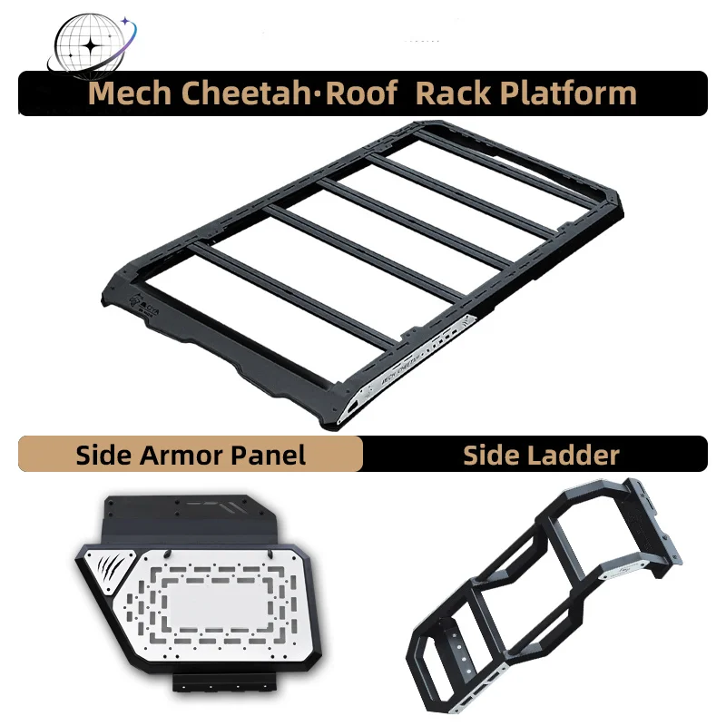Mech Cheetah-Roof Rack Platform for DENZA-B8 High Load-bearing Accessories 4x4 Offroad Side Armor Panel Side Ladder Customized