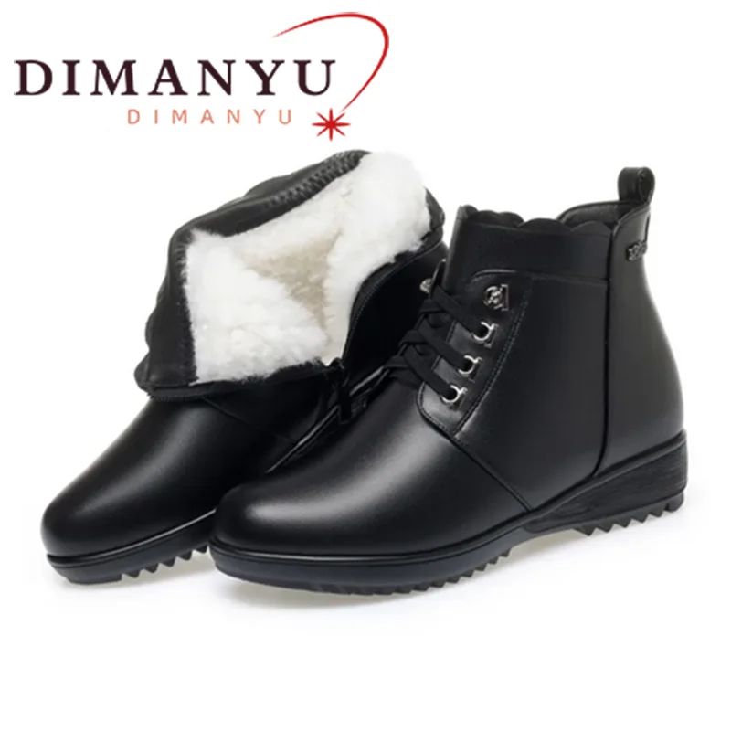 

DIMANYU Ankle Boots Women's Anti slip 2024 Winter New Large Women's Boots Wool Warm Women's Winter Boots