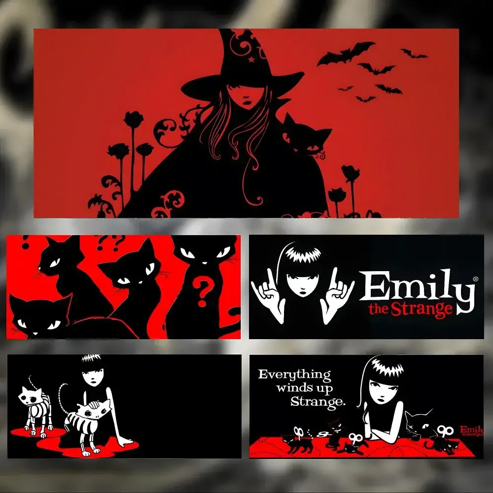 The Strange Character Comic Emily The Strange Mouse Pad Large Thick Desk Pad Stitched Edges Gaming Mouse Mat for PC