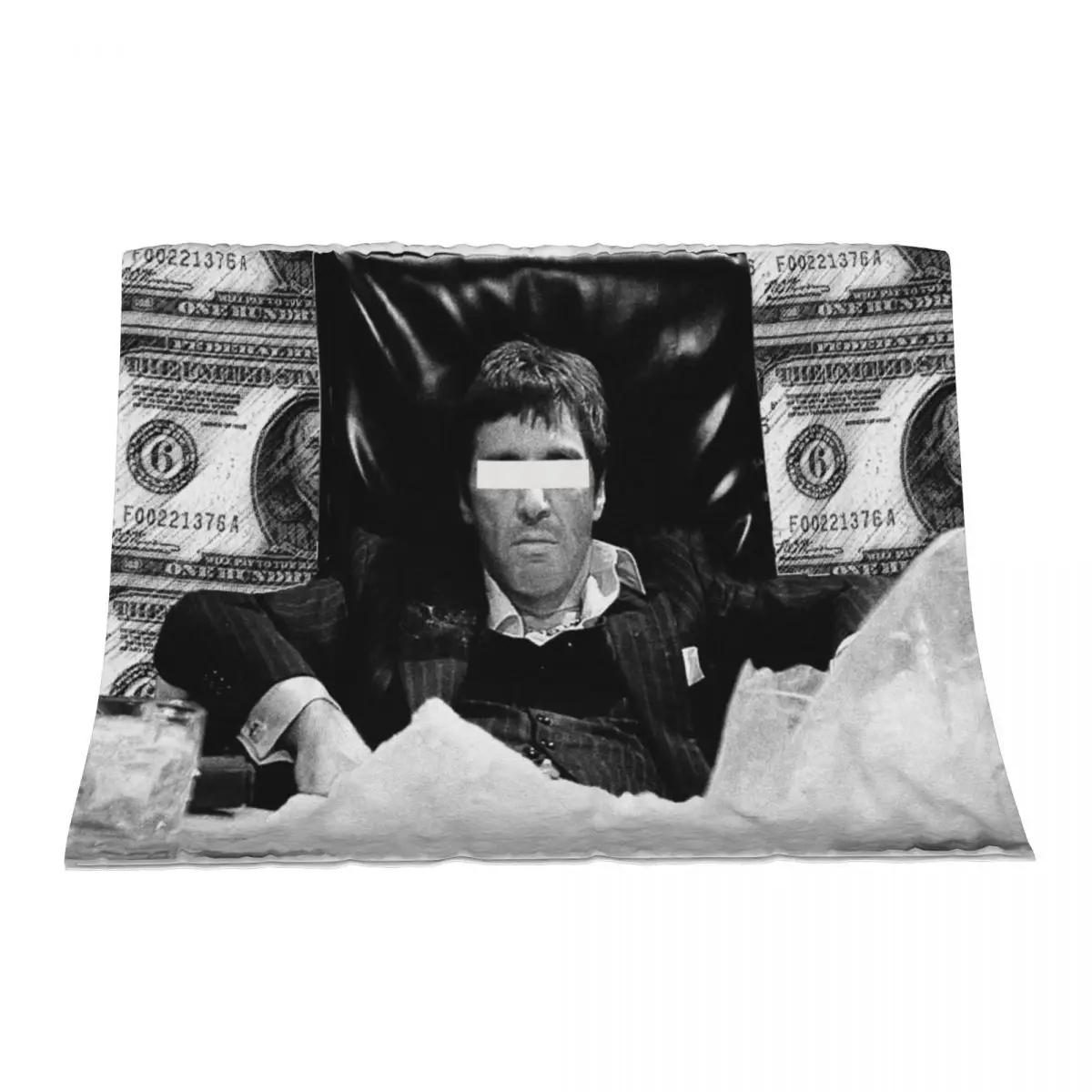 

Scarface Black and White Design Throw Blanket Plaid Sofa For Sofa Thin Blankets