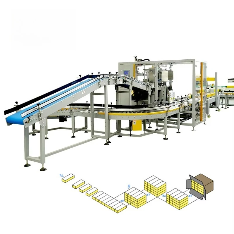 Vertical Horizontal Tray Carton Packer Smart Servo Packaging Line Case Erecting Equipment Custom