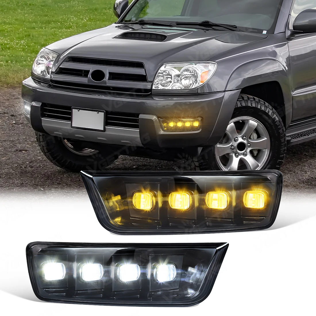 

Для Toyota 4Runner 2003 2004 2005 4 Runner Led DRL дневные ходовые огни динамические указатели поворота противотуманные фары автомобильные аксессуары 12 В