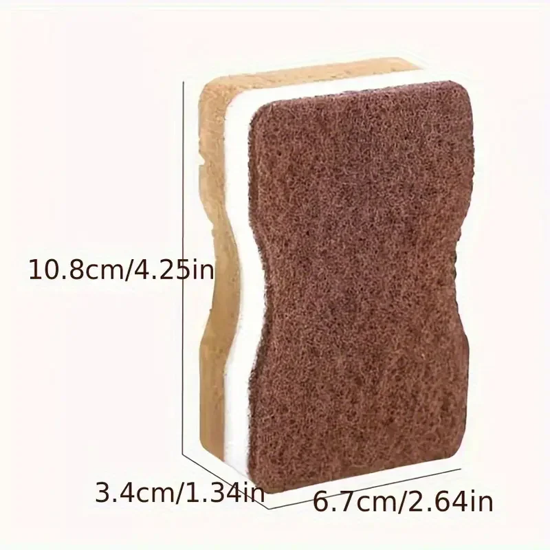 2-20Pcs Three-Layer Seaweed Cleaning Sponges Dishwashing Sponges High-Quality Kitchen Cleaning Cloths Kitchen Cleaning Brushe