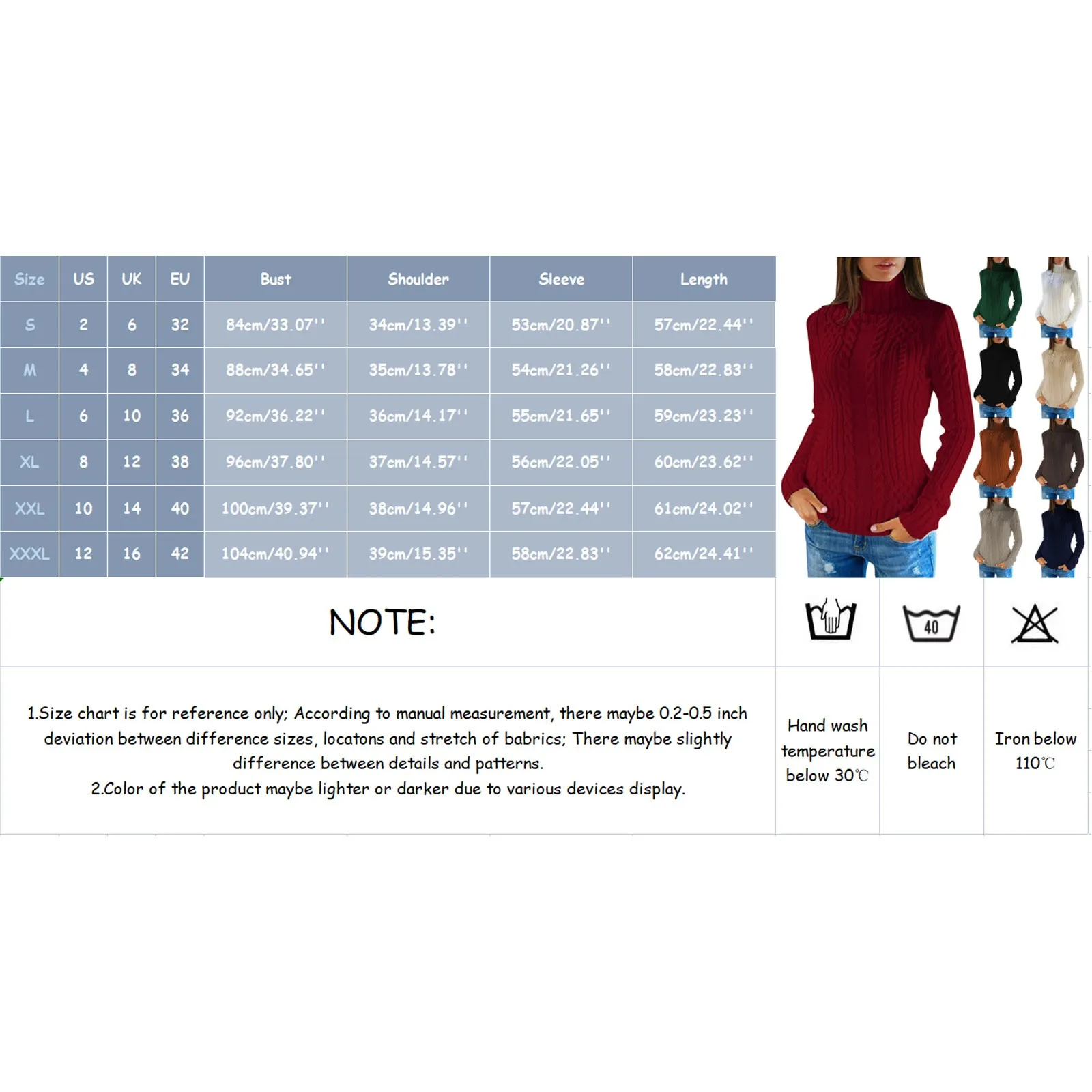 여성용 단색 정사이즈 터틀넥 트위스트 니트 스웨터, 긴팔 슬림핏 점퍼, 따뜻한 캐주얼 스웨터, 가을 및 겨울