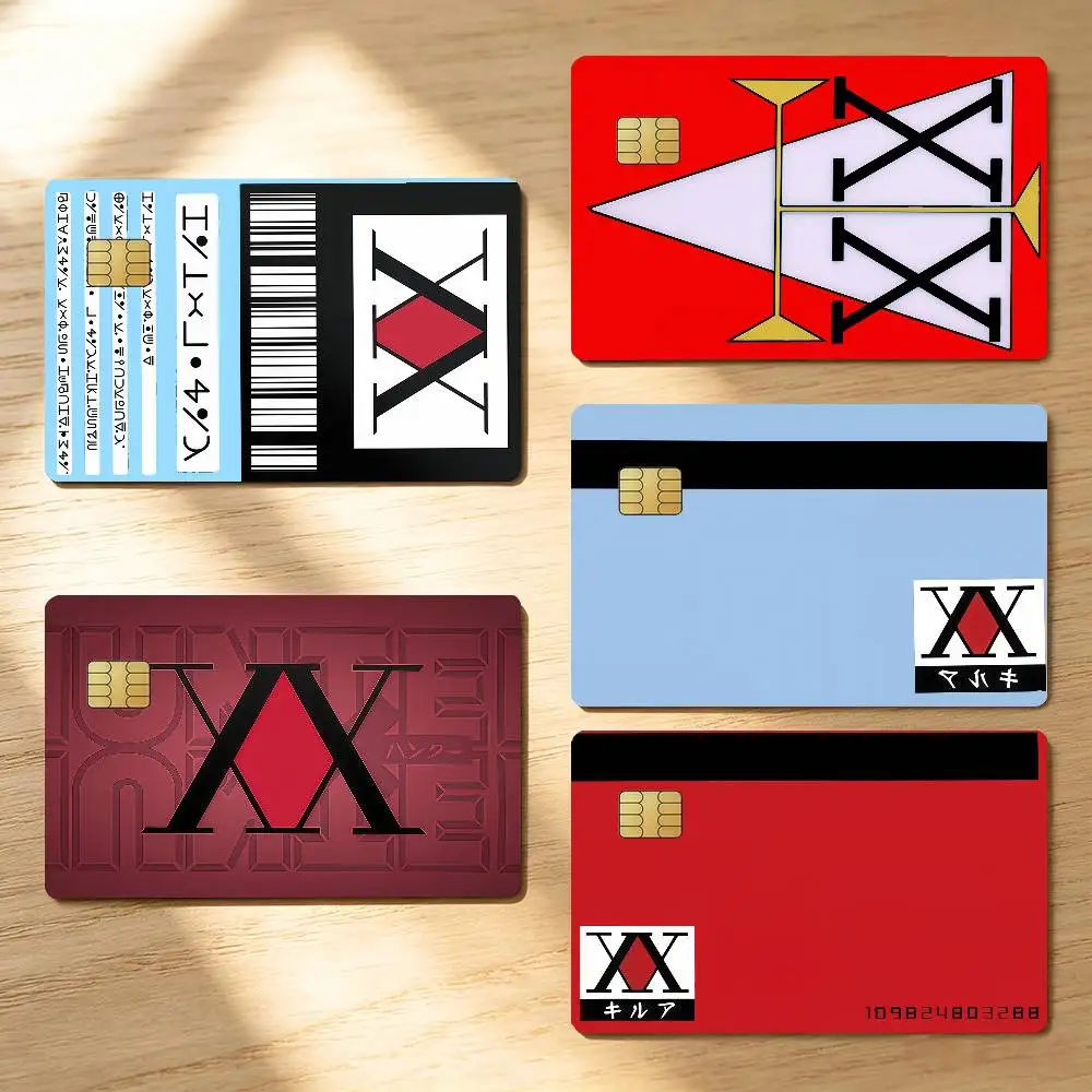 Anime Hunter X Hunter Laser Card Stickers For ID Cards Transit With Daily Commute School library Door Bank