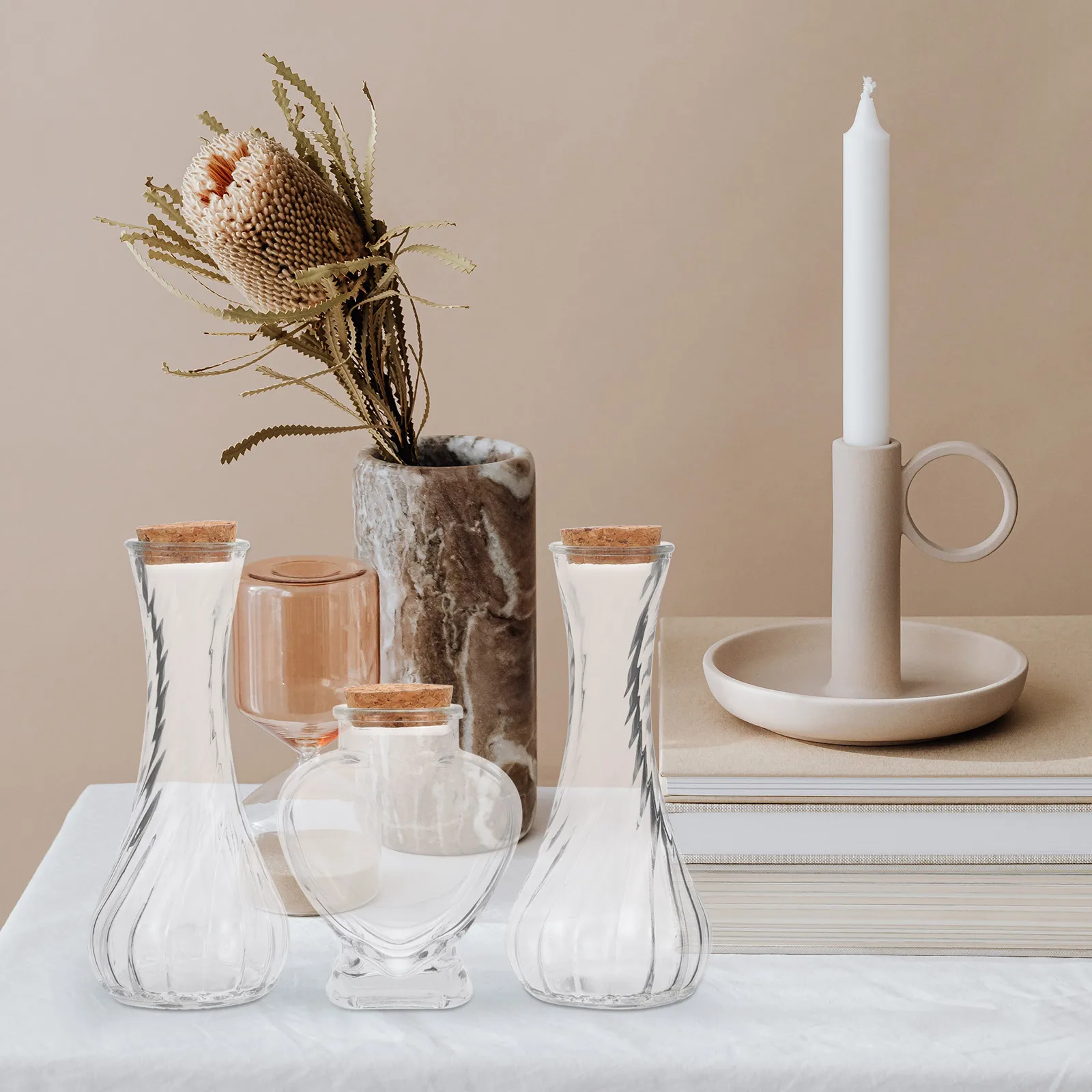 

3 Pcs Jewelry Box Sand Ceremony Bottle Set Vacation Wedding Containers Glass Beach Wishing