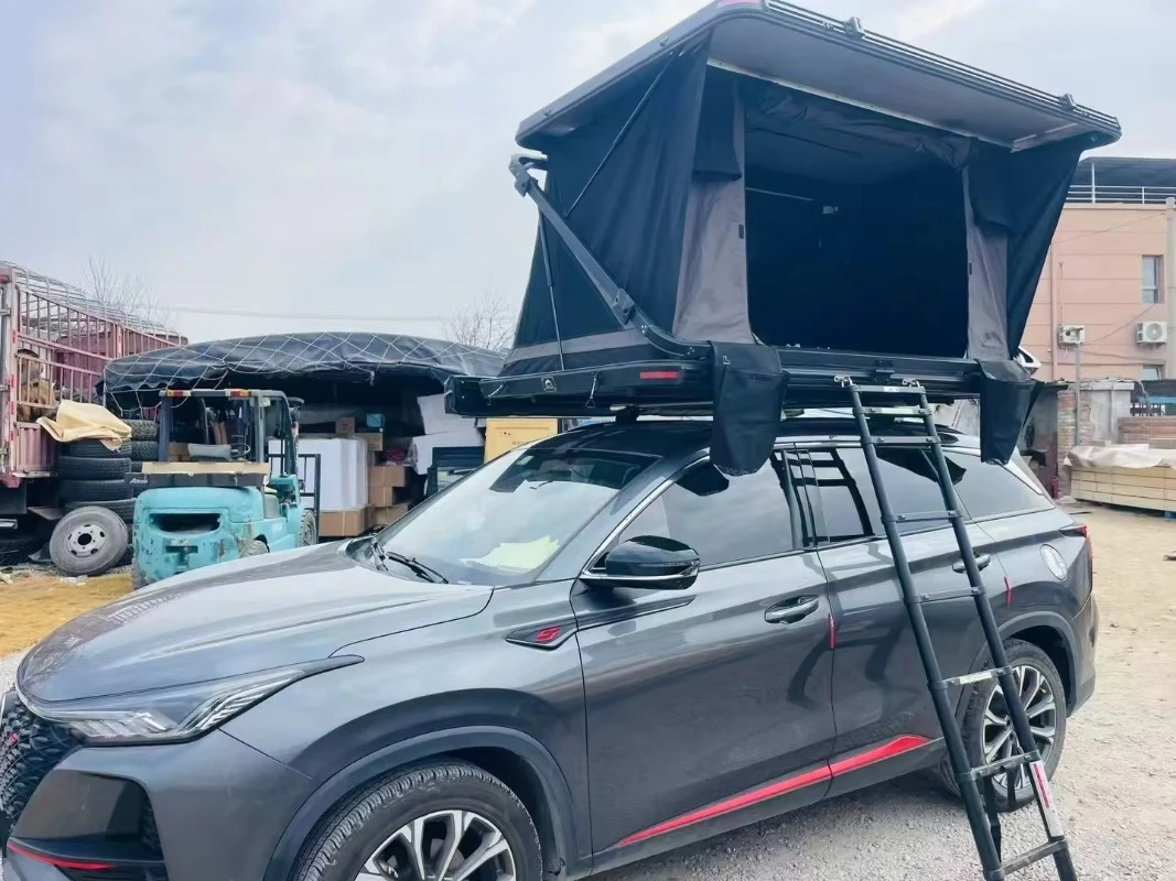 Quickly Assemble Luxurious Durable Aluminum Shell Tear-resistant Waterproof Roof Tent Aluminum Frame Extendable Ladder Double