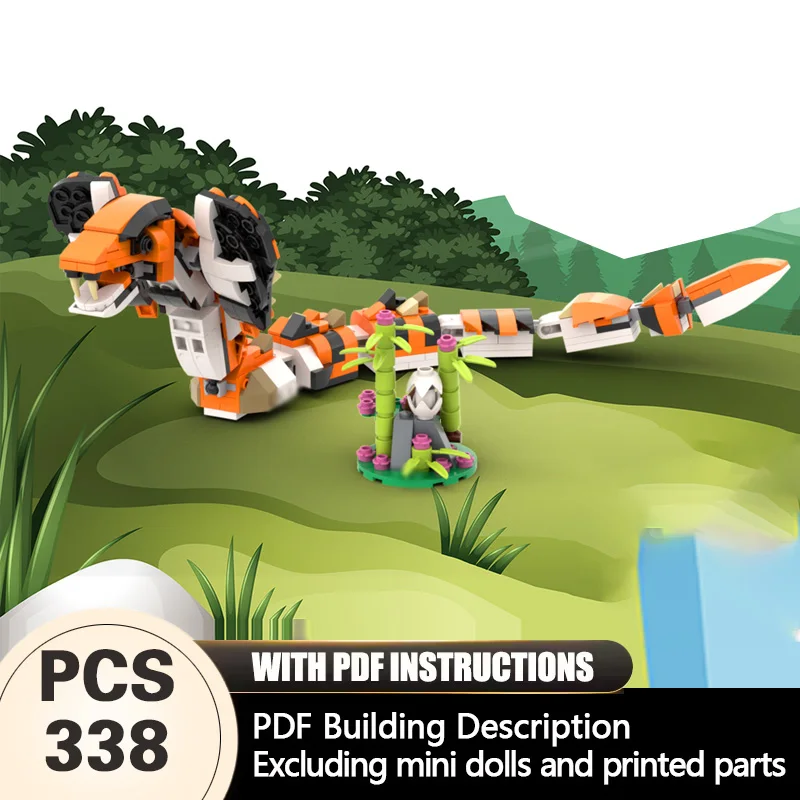 

Creators Animal Series Model MOC Building Bricks Snake Modular Technology Gifts Holiday Assemble Children Toys Suit