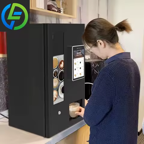 2025 Coffee Vending Machine Multi-pay Hot Drink Coffee Machine Accepts Cash Coin QR Code Cashless